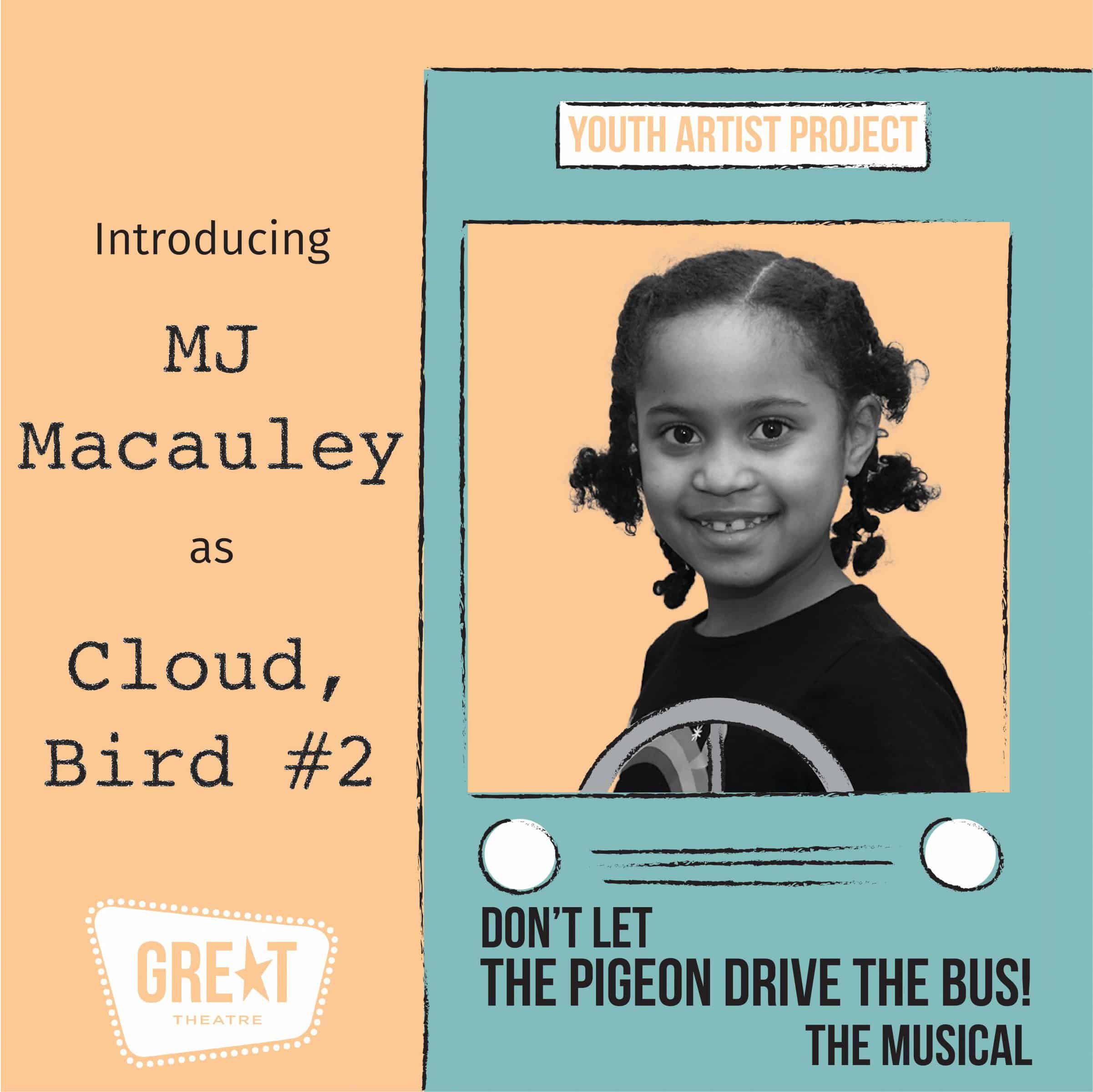pigeon headshots MJ Macauley